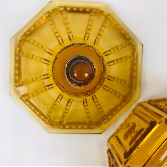 Vintage Amber Imperial Glass Candy Dish - Picture 12 of 15